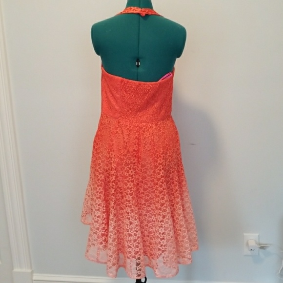 Lace betsy johnson asymmetrical halter dress - Picture 3 of 8